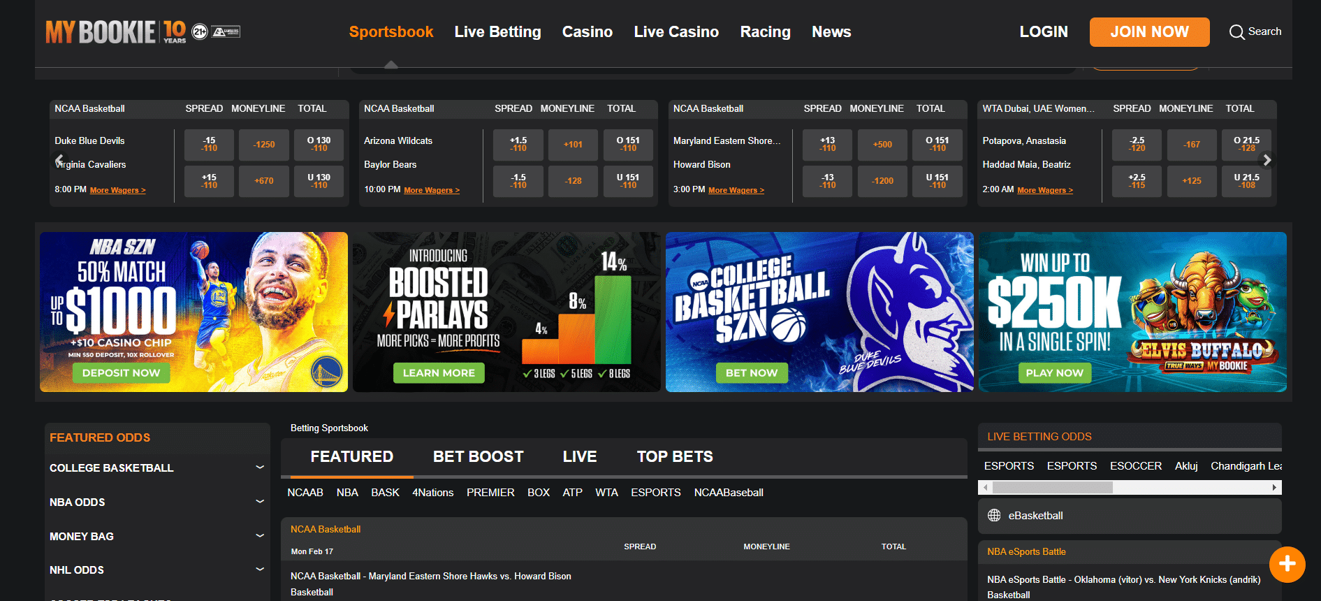 MyBookie - top rated offshore sportsbooks available in the USA