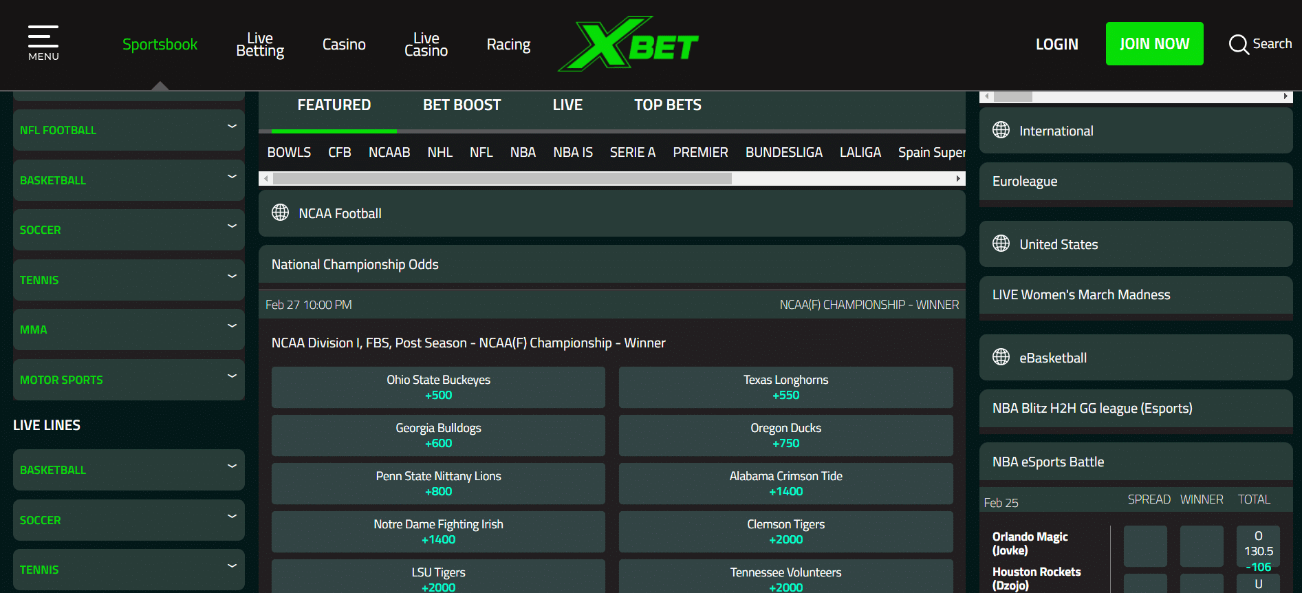 XBet - trusted and secure offhsore sportsbook