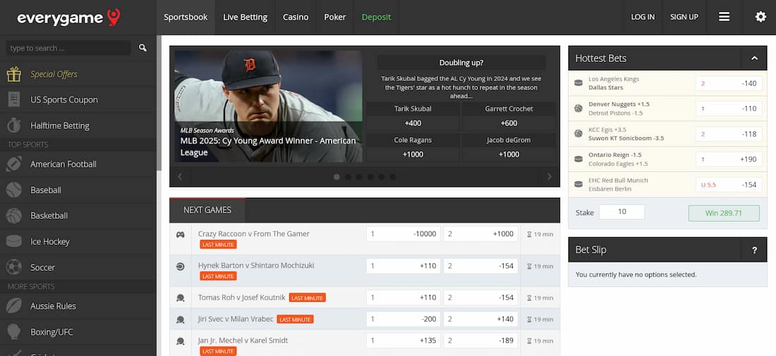 Everygame - one of the most reliable online sportsbooks